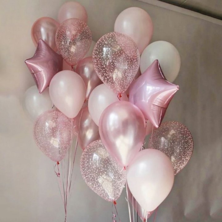 Фонтаны шаров "Розовый" в Балаково