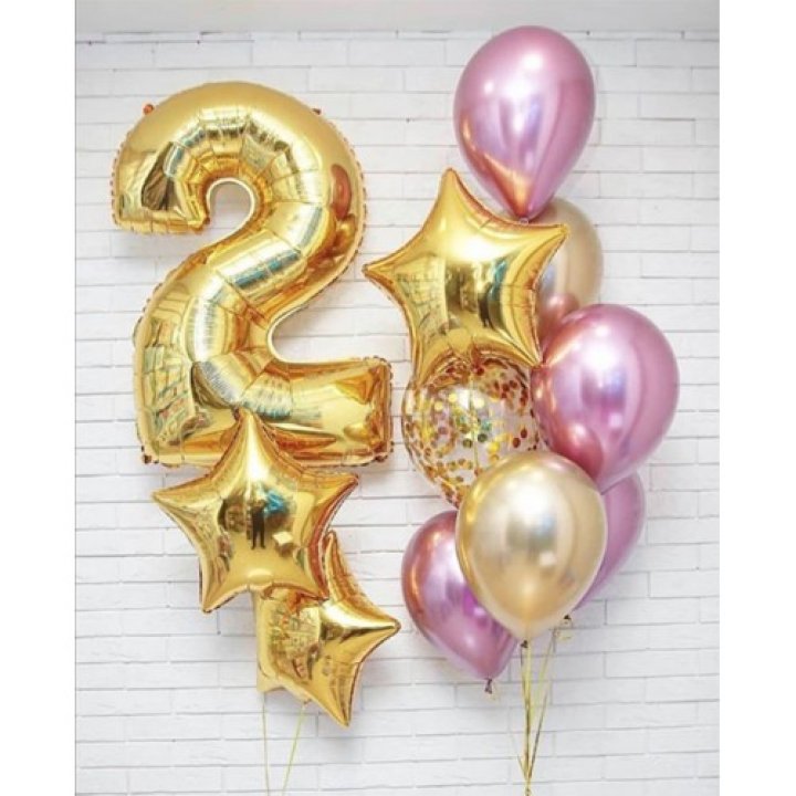 Цифра с фонтанами шаров  в Балаково