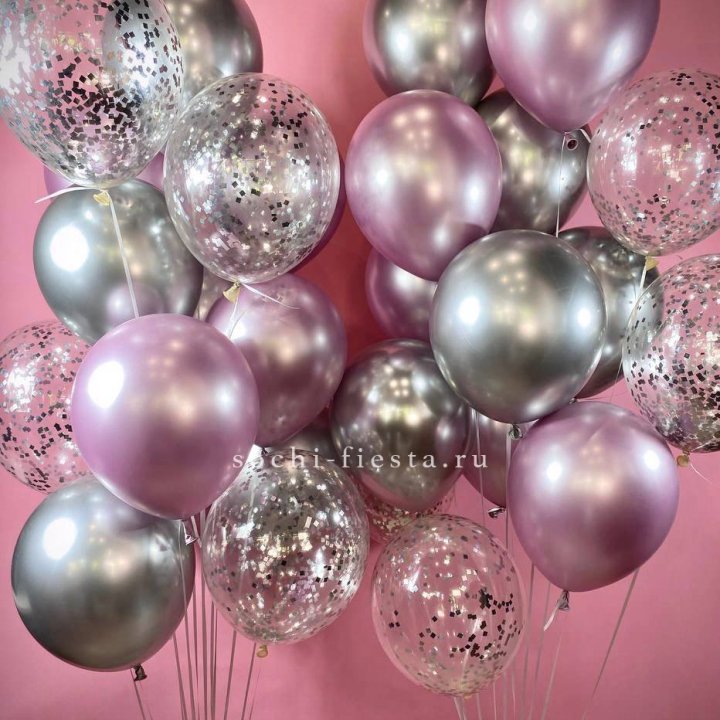 Фонтан шаров "Сильвер пинк" в Балаково
