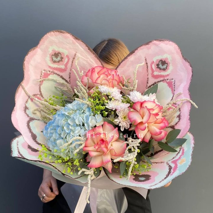 Дизайнерский букет бабочка №5 в Балаково