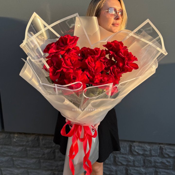 Букет  высоких роз 15 шт в Балаково