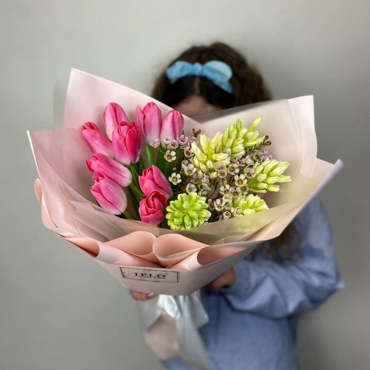  Дуо тюльпаны и гиацинты в Балаково