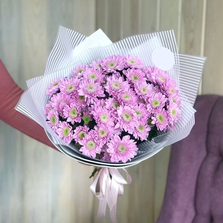 Букет розовых хризантем в Балаково