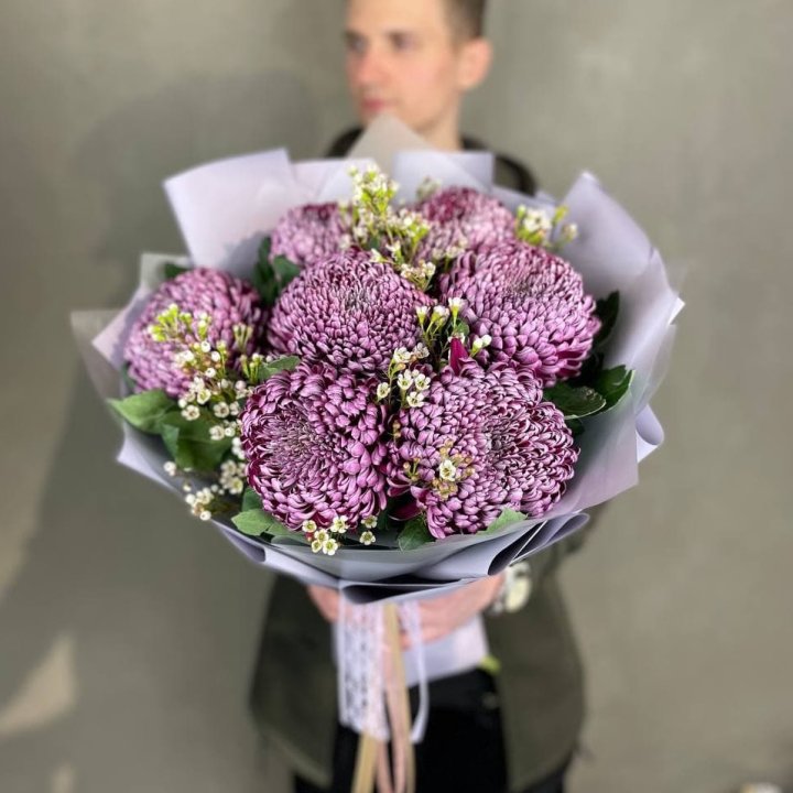 Букет хризантем "Палермо" в Балаково
