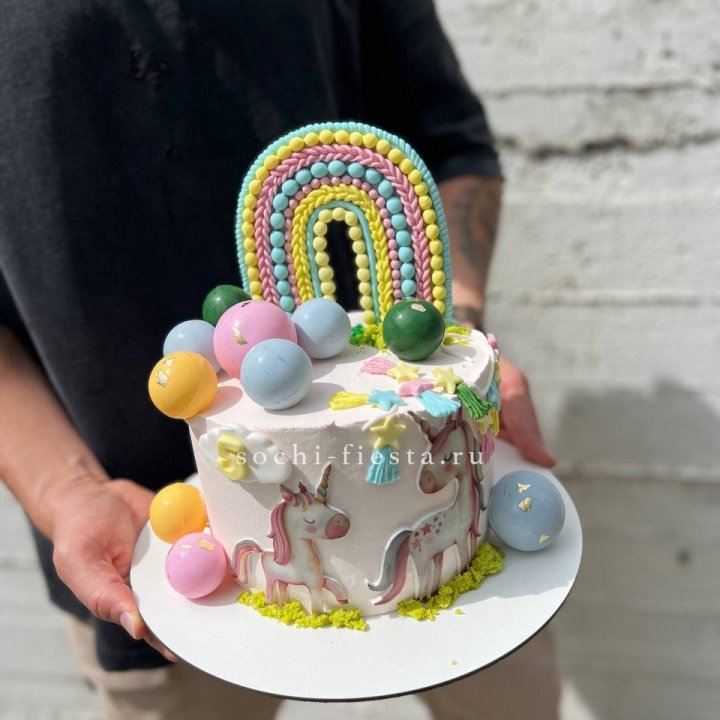 Торт "Радуга с единорогом" в Балаково