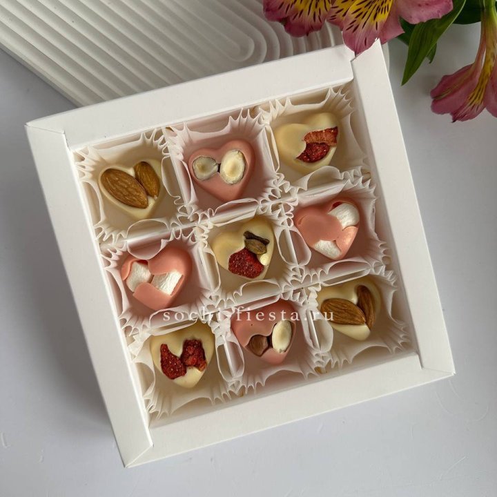 Набор конфет из бельгийского шоколада Сердца в Балаково