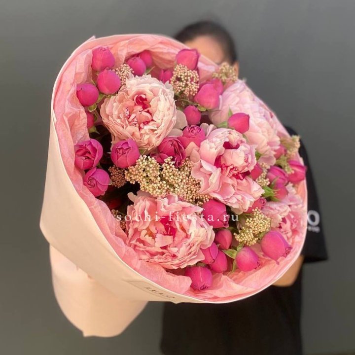  Букет с пионами "Преференс" в Балаково