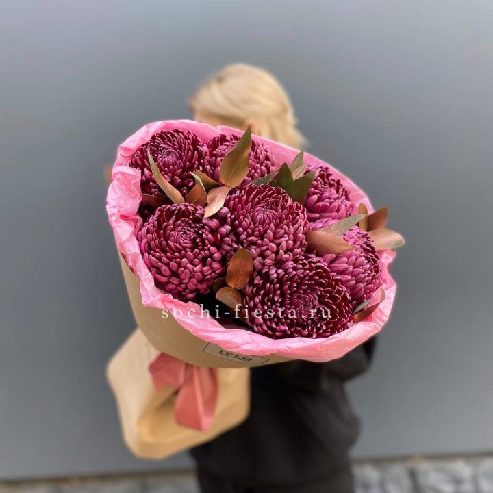 7 Хризантем Бигуди в золоте в Балаково