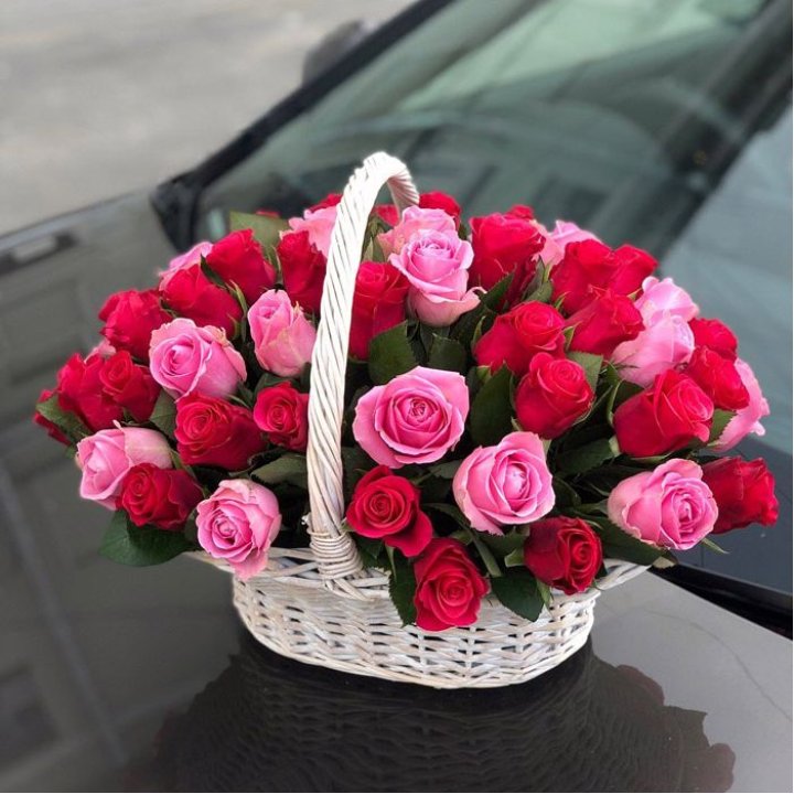 Корзина с розами  в Балаково