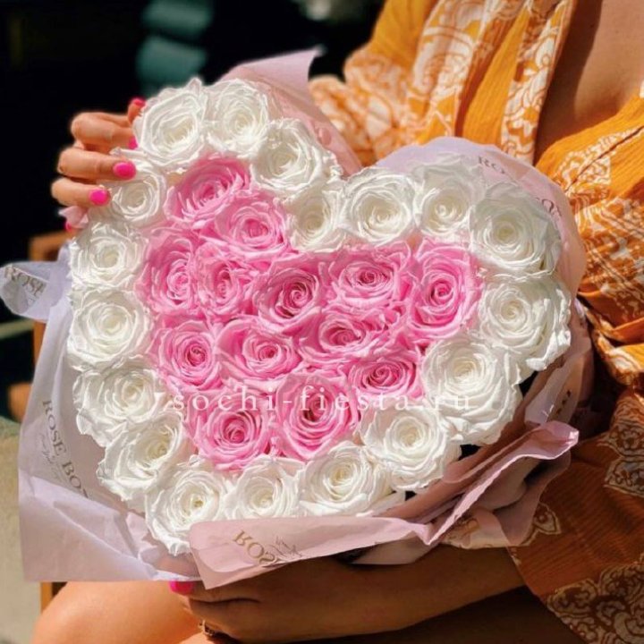 Бокс сердце с розами №2 в Балаково