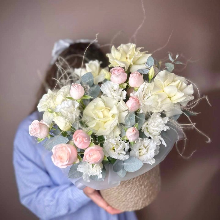 Авторский бокс "Милена" в джутовом кашпо в Балаково