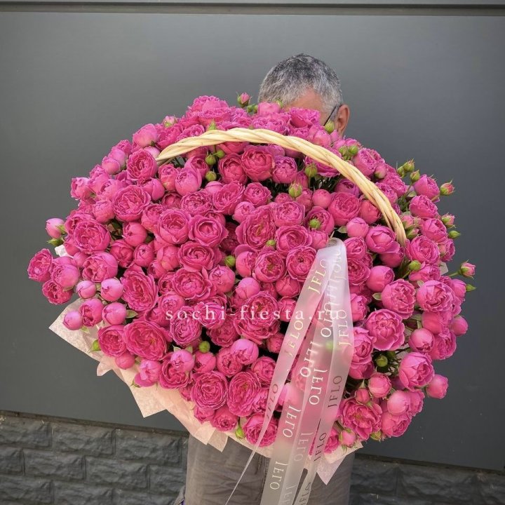 Корзина роз Мисти Баблс 151 в Балаково