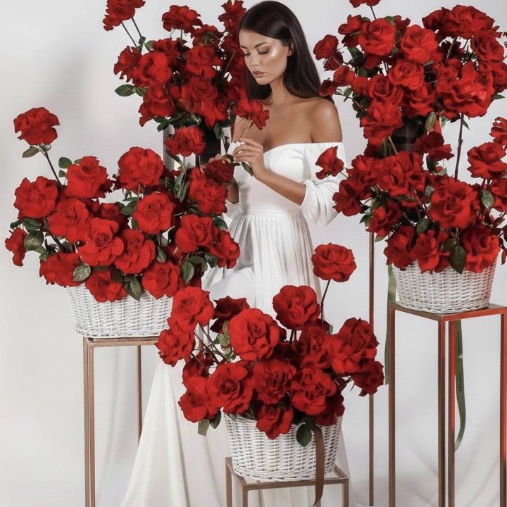 Сет из красных французских роз в Балаково