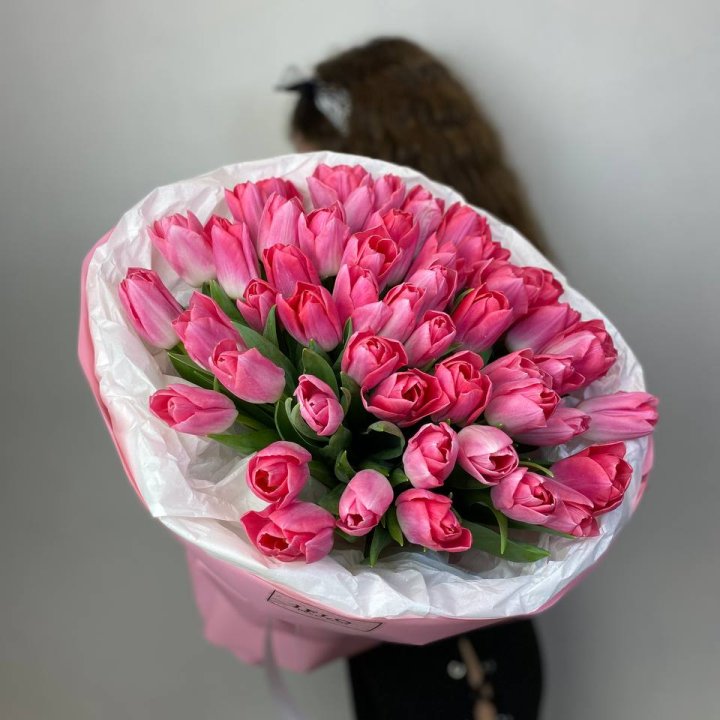 51 розовый тюльпан "Рози" в Балаково