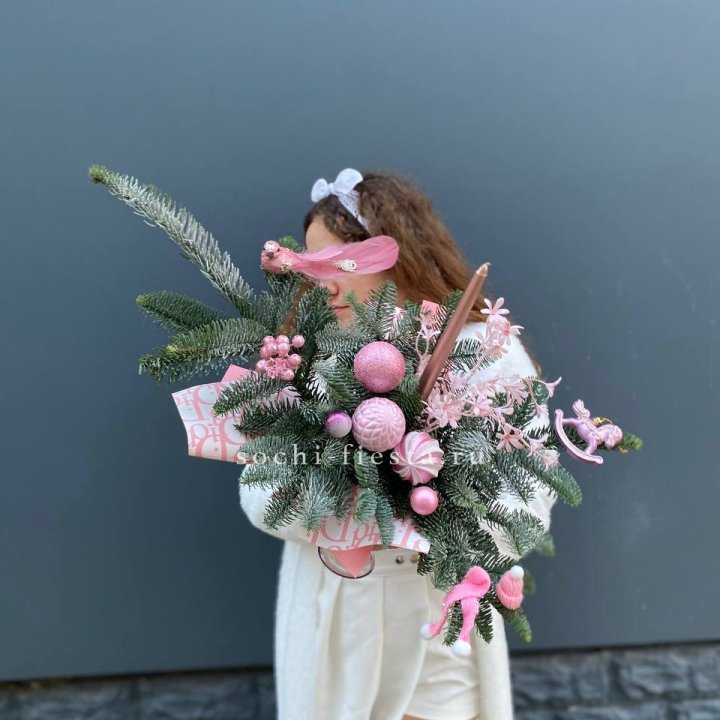 Композиция бокал розовый в Балаково