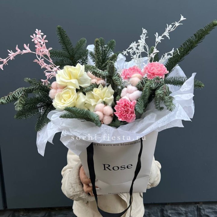 Цветочная сумка с нобилисом в Балаково