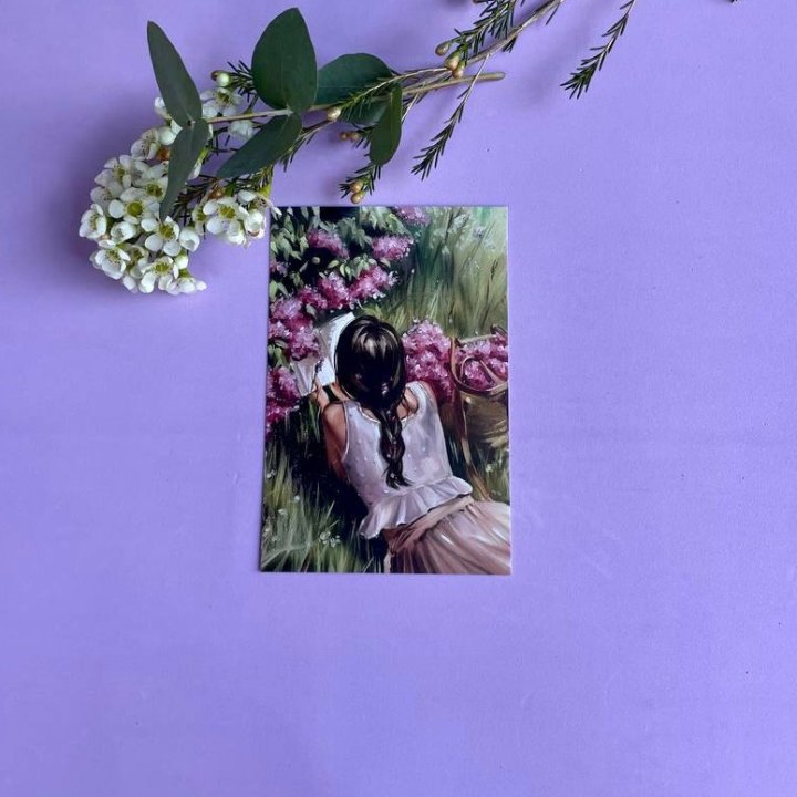 Открытка к букету "Среди пионов" в Балаково