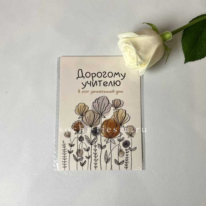 Открытка к букету "Дорогому учителю" в Балаково