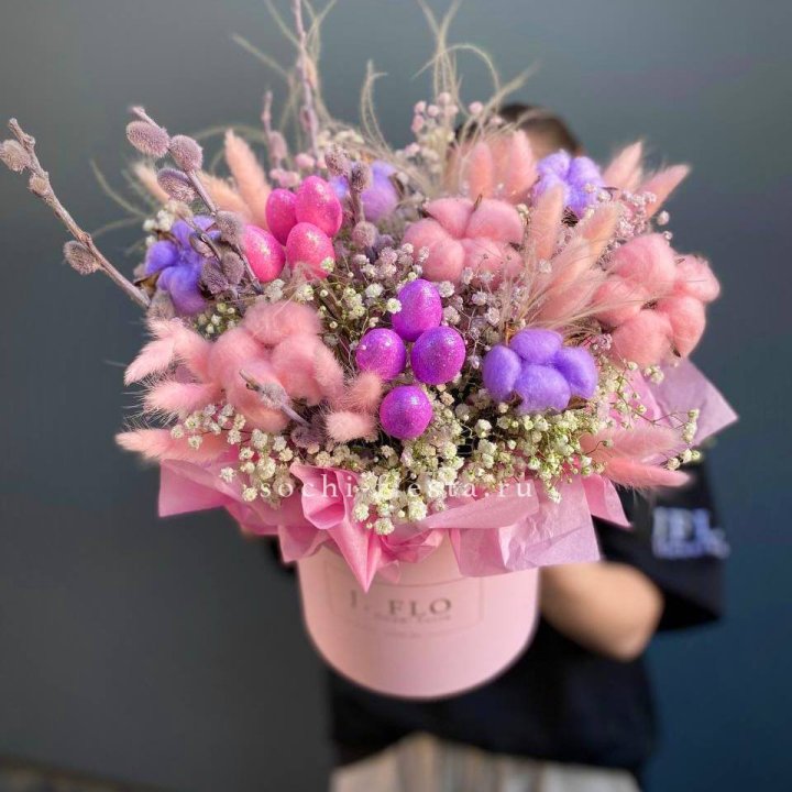 Сухоцветы в коробке  в Балаково