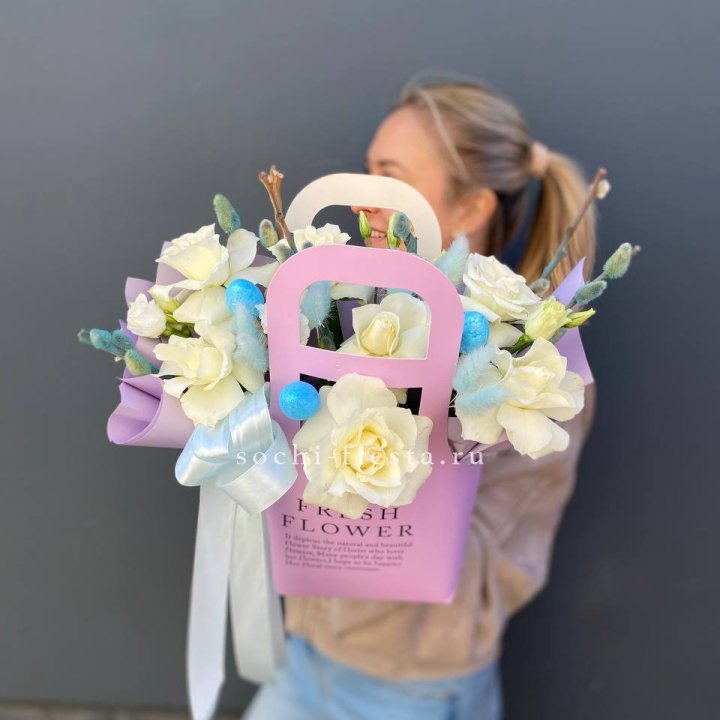 Цветочная сумочка "Пасхальная композиция" в Балаково