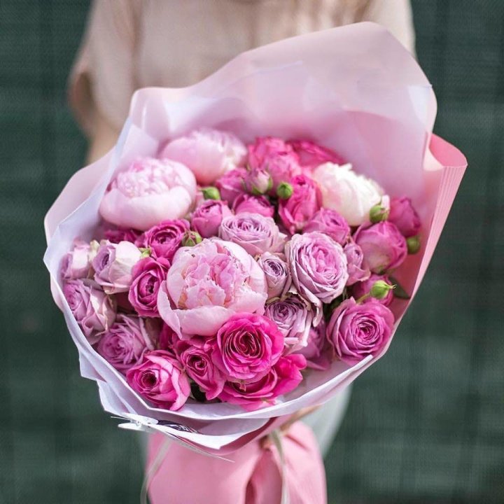 Букет с пионами "Леси" в Балаково