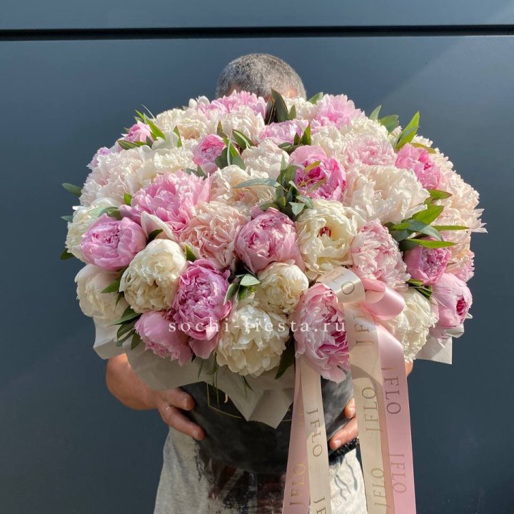 51 пионов в боксе в Балаково