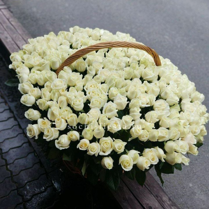 303 розы в корзине в Балаково