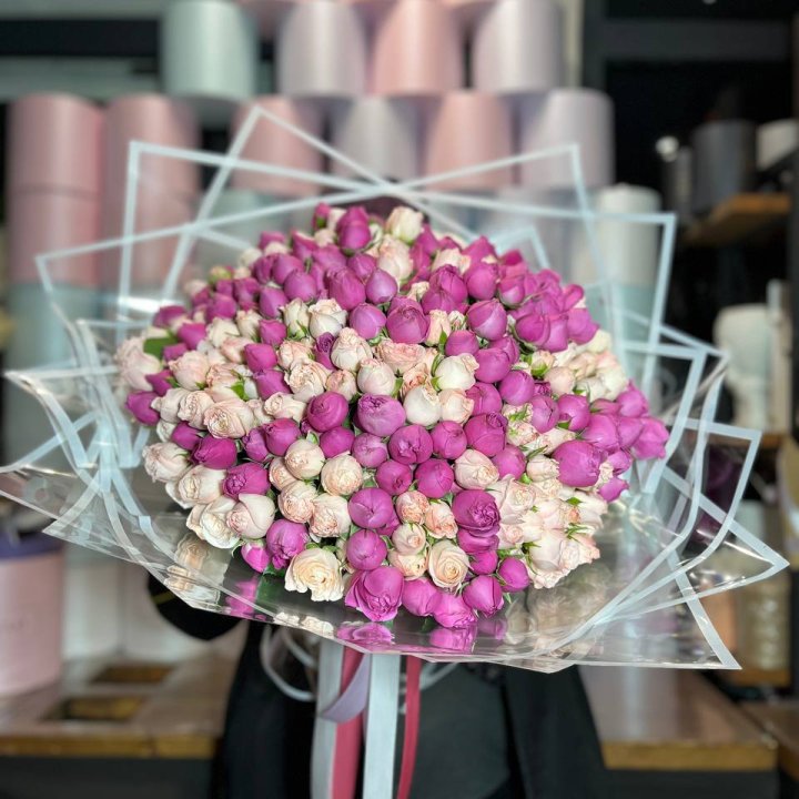 101 кустовая пионовидная роза в Балаково