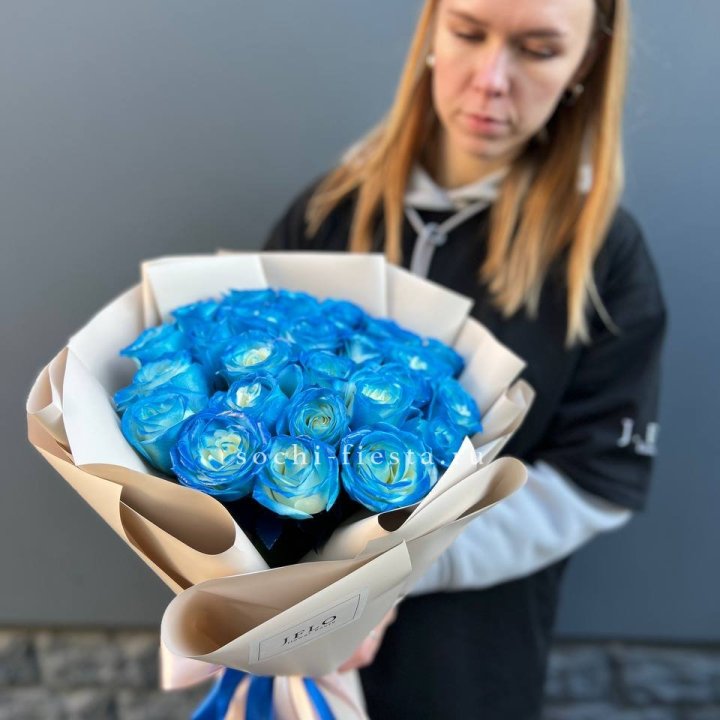 Букет синих роз блю логан в Балаково
