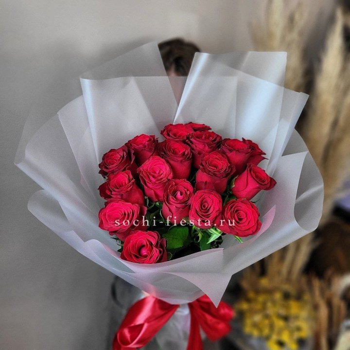 17 красных роз "Нет времени ждать" в Балаково