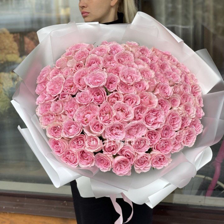 101 нежно-розовая роза в Балаково