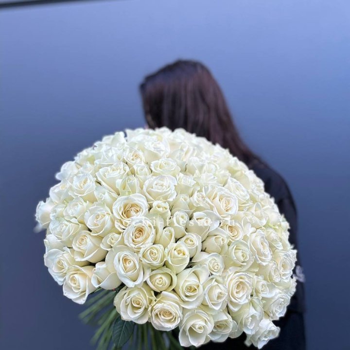 Охапка из 101 белой розы  в Балаково