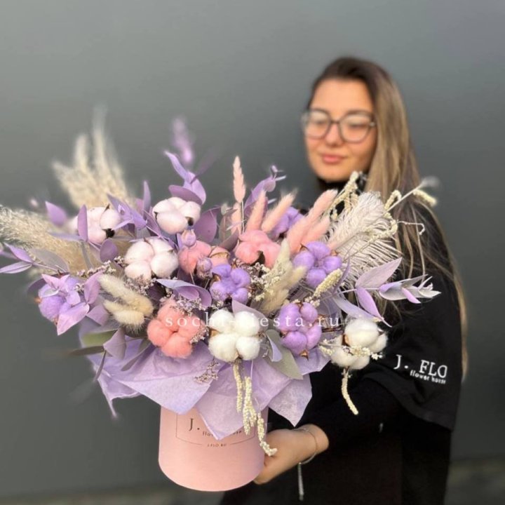 Авторский бокс с сухоцветами №4 в Балаково