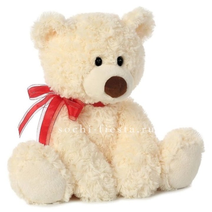 Белый плюшевый мишка  в Балаково